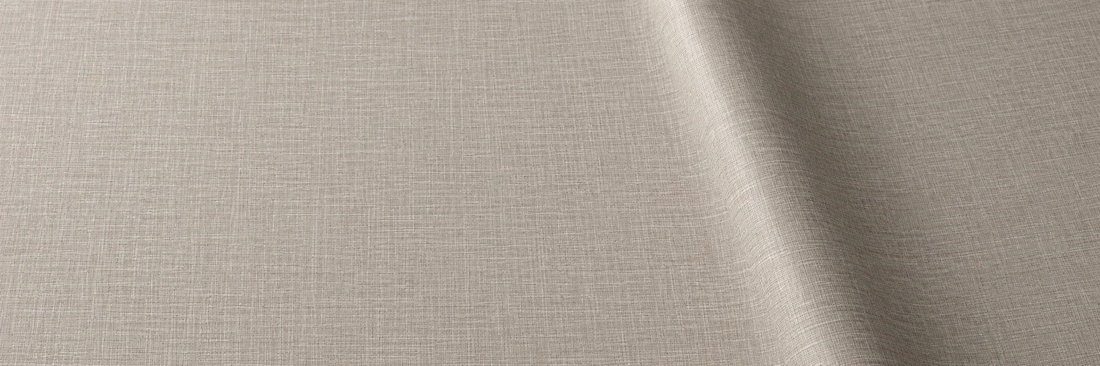 Linen-effect architectural vinyl with a straight diagonal bend